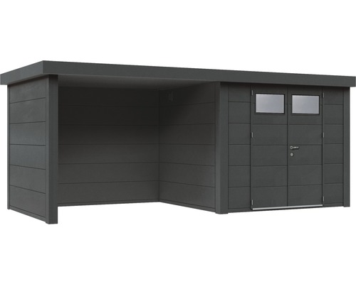 Trädgårdshus med redskapsbod och dubbeldörr