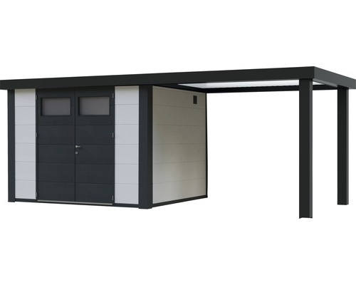 Trädgårdsskåp med tillbyggnad