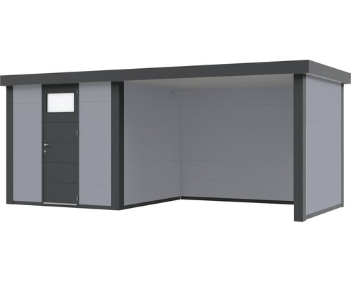 Trädgårdsskjul med annex och dörr