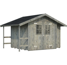 Förråd PALMAKO Markus 6,5m² inkl. golv 352x239cm doppimpregnerad grå