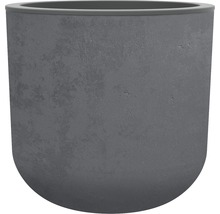 Grå blomkruka i plast