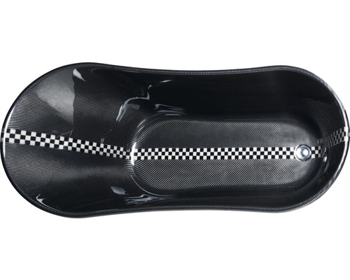 Badkar i kolfiber med schackrutigt mönster