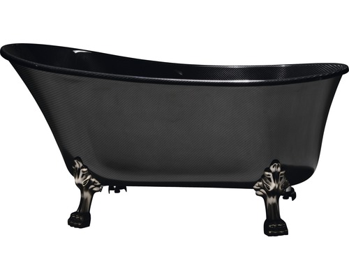 Fristående badkar med tassformade fötter