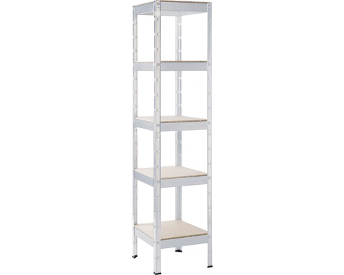 Förvaringshylla SCHULTE REGALWELT 180x40x40cm metall/trä 5 hyllplan max. 450kg Metallhylla med fem hyllplan