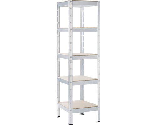 Förvaringshylla SCHULTE REGALWELT 180x45x45cm metall/trä 5 hyllplan max. 1000kg Hylla med fem nivåer av metall och trä