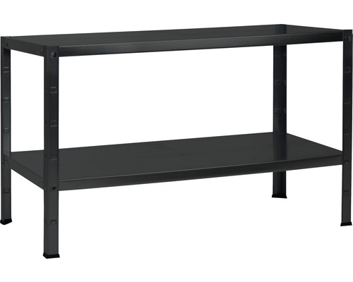 Förvaringshylla SCHULTE REGALWELT 43x100x35cm metall svart 2 hyllplan max. 130kg Arbetsbänk med två hyllor