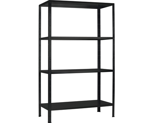 Förvaringshylla SCHULTE REGALWELT 180x100x35cm metall svart 4 hyllplan max. 260kg Metallhylla med fyra hyllplan för förvaring och verkstad