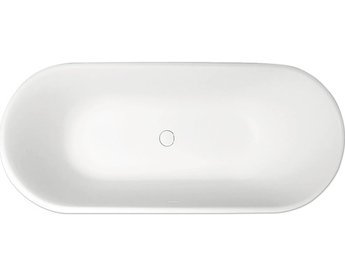 Fristående badkar i oval form, ovanifrån