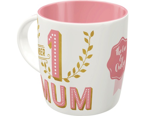 Mugg med inskriptionen Nummer 1 Mamma