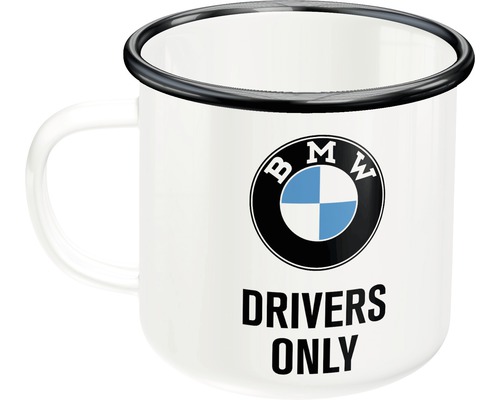 Emajmugg med BMW-logga och texten Drivers Only