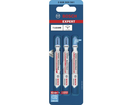 Bosch Expert sticksågblad för rostfritt stål, T118AHM, 3-pack