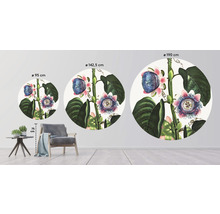 Dekorativ väggdekal med blommigt motiv i olika storlekar