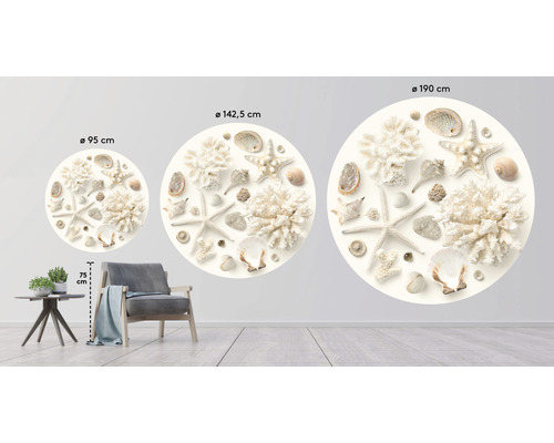 Väggdekoration med marina motiv i olika storlekar