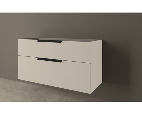 Hängande tvättställsskåp med två lådor och handtag