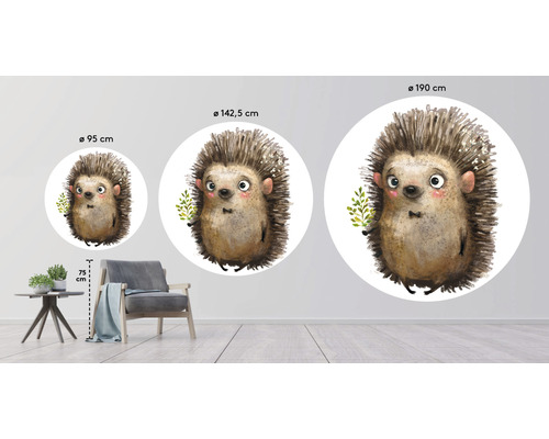 Väggdekal med igelkottsmotiv i tre storlekar