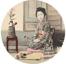 Fototapet SPECIAL DECORATION non-woven Geisha Ø190cm