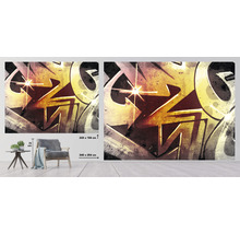Non-woven tapet med graffitimotiv