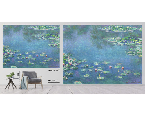Väggbild med näckrosmotiv i två storlekar