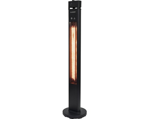 Svart Eurom uteplatsvärmare för utomhusbruk