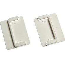 Två dörrskyltar i plast