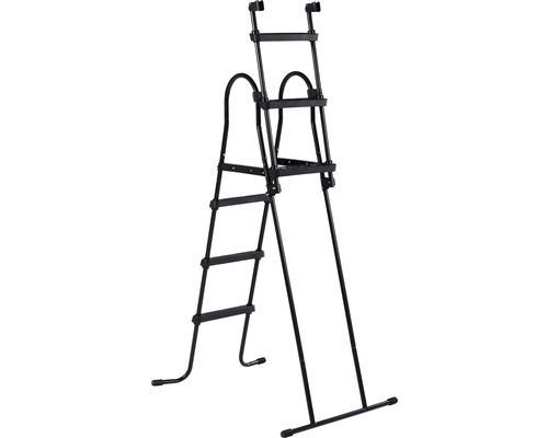 Svart hängstege med fem steg för höga sängar