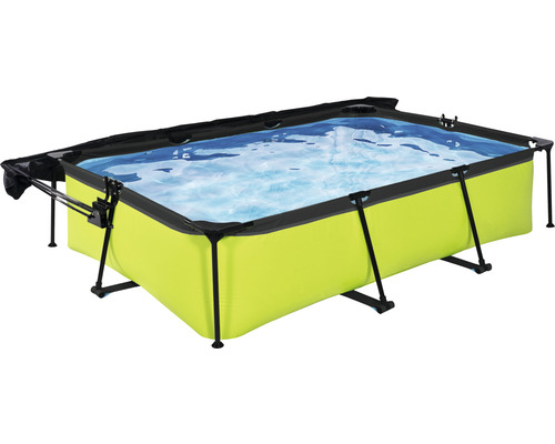 Pool EXIT Lime 220x150x65cm inkl. filterpump & soltak grön