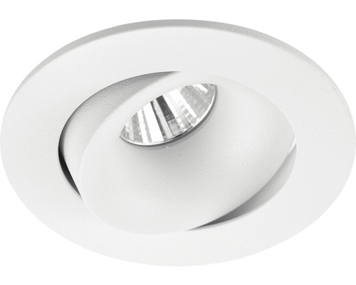 Vit infälld taklampa med vridbar spot