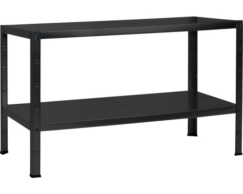 Förvaringshylla SCHULTE REGALWELT 43x120x40cm metall svart 2 hyllplan max. 130kg Metallhylla med två nivåer för förvaring