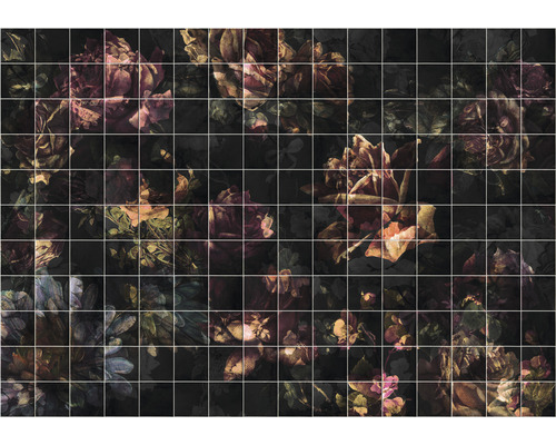 Fototapet KOMAR Tiles Flowers 400x280cm 8-delars INX8-080