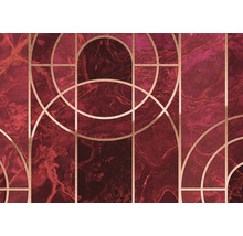 Tapet med marmor- och geometriskt mönster