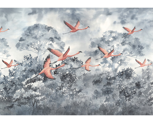 Fototapet KOMAR Flamingos in the Sky 400x280cm 8-delars INX8-053
