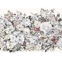 Tapet med blommönster av rosor och pioner