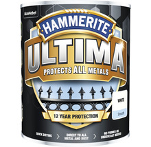 Metallfärg HAMMERITE Ultima Smooth vit 0,75L-thumb-0