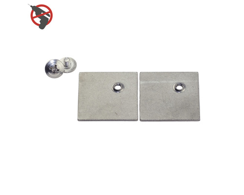 Fästmaterial bestående av skruvar och monteringsplattor