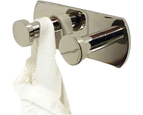 Handdukshållare med två armar och handduk