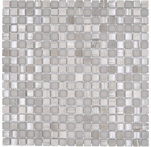Mosaikplatta av glas och natursten