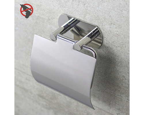 Toalettpappershållare av metall för väggmontering utan borrning
