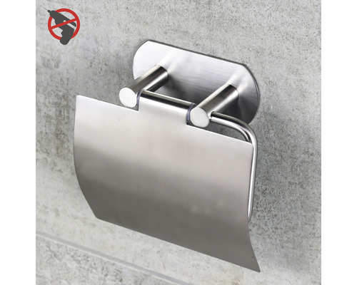 Toalettpappershållare i rostfritt stål för väggmontering utan borrning