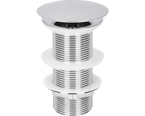 Bottenventil DIFFERNZ lång krom metall 1 1/4" Ventil för handfat