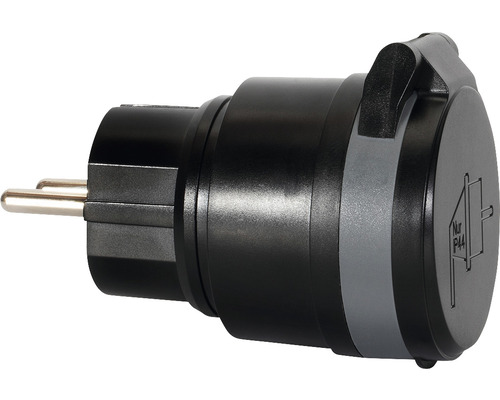 Skyddskontakt till apparatkontakt med skyddsklass IP44