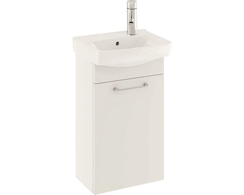 Tvättställsskåp med tvättställ och armatur