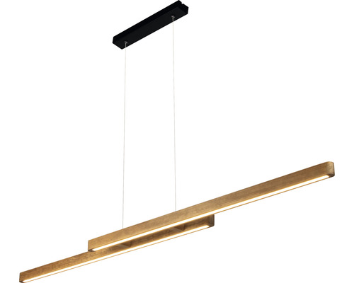 Taklampa BRILLIANT Ainara 25W Lysdiod fast monterad 1100x1500mm svart furu Modern pendellampa med träutseende och LED-belysning