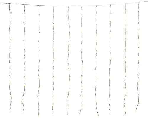 Ljusgardin med flera trådar och små lampor