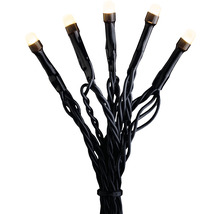 LED-ljusslinga med varmvita ljus och svart kabel