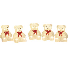 Ljusslinga med fem teddybjörnar