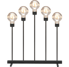 Dekorativ lampa med fem glödlampor på en sockel