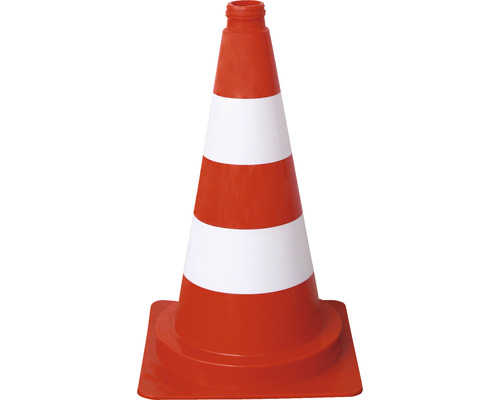 Trafikkon med vita ränder