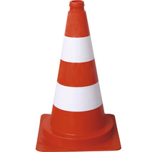 Trafikkon med vita ränder