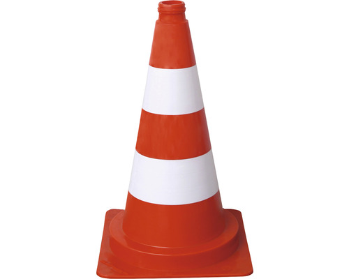 Trafikkon med vita ränder