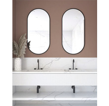 Spegel CORDIA Oval line svart 50x100 cm-thumb-3